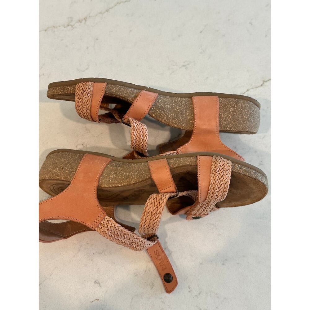 Taos Braided Strappy Sandals Womens 39 US 8.5-9 Pink Comfort Boho Leather - Picture 9 of 13